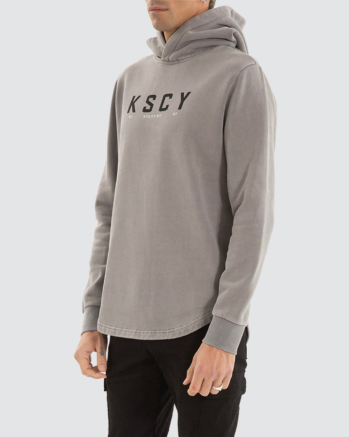 Kiss Chacey Wander Dual Curved Hoodie - Pigment Frost Grey