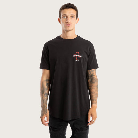 Kiss Chacey Confession Dual Curved Tee - Jet Black