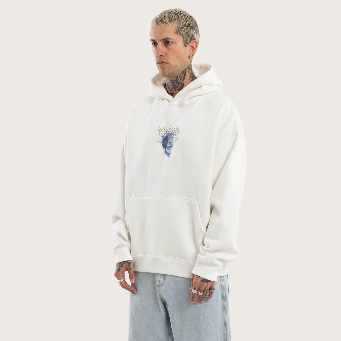 Kiss Chacey Reign Oversized Hoodie - Natural White