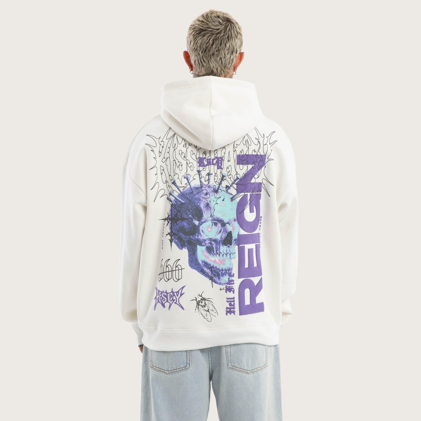 Kiss Chacey Reign Oversized Hoodie - Natural White