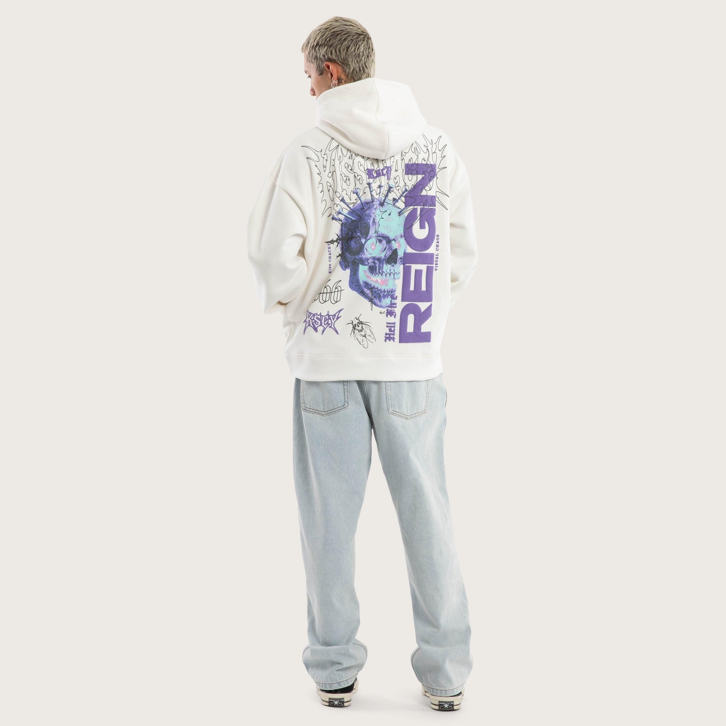 Kiss Chacey Reign Oversized Hoodie - Natural White
