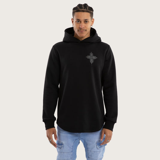Kiss Chacey Worship Dual Curved Hoodie - Jet Black