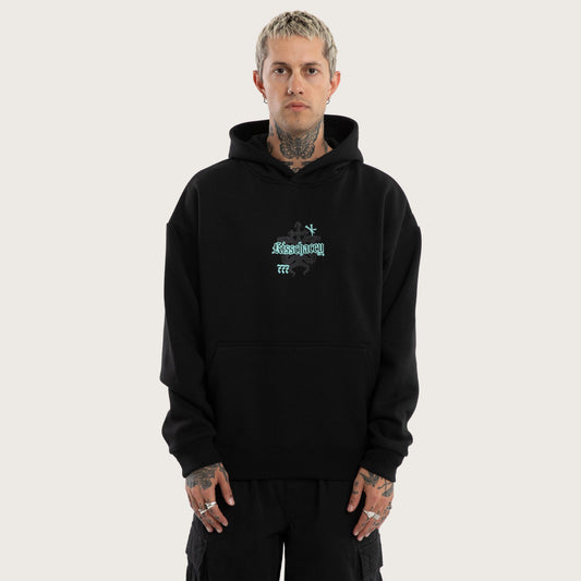 Kiss Chacey Despair Oversized Hoodie - Anthracite Black
