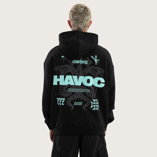 Kiss Chacey Despair Oversized Hoodie - Anthracite Black