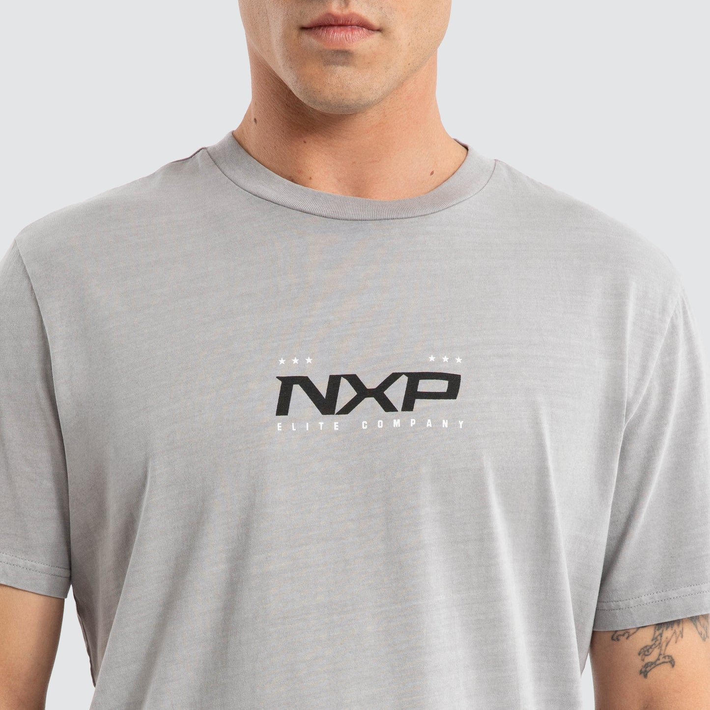 Nena And Pasadena Deliberate Dual Curved Tee - Pigment Alloy