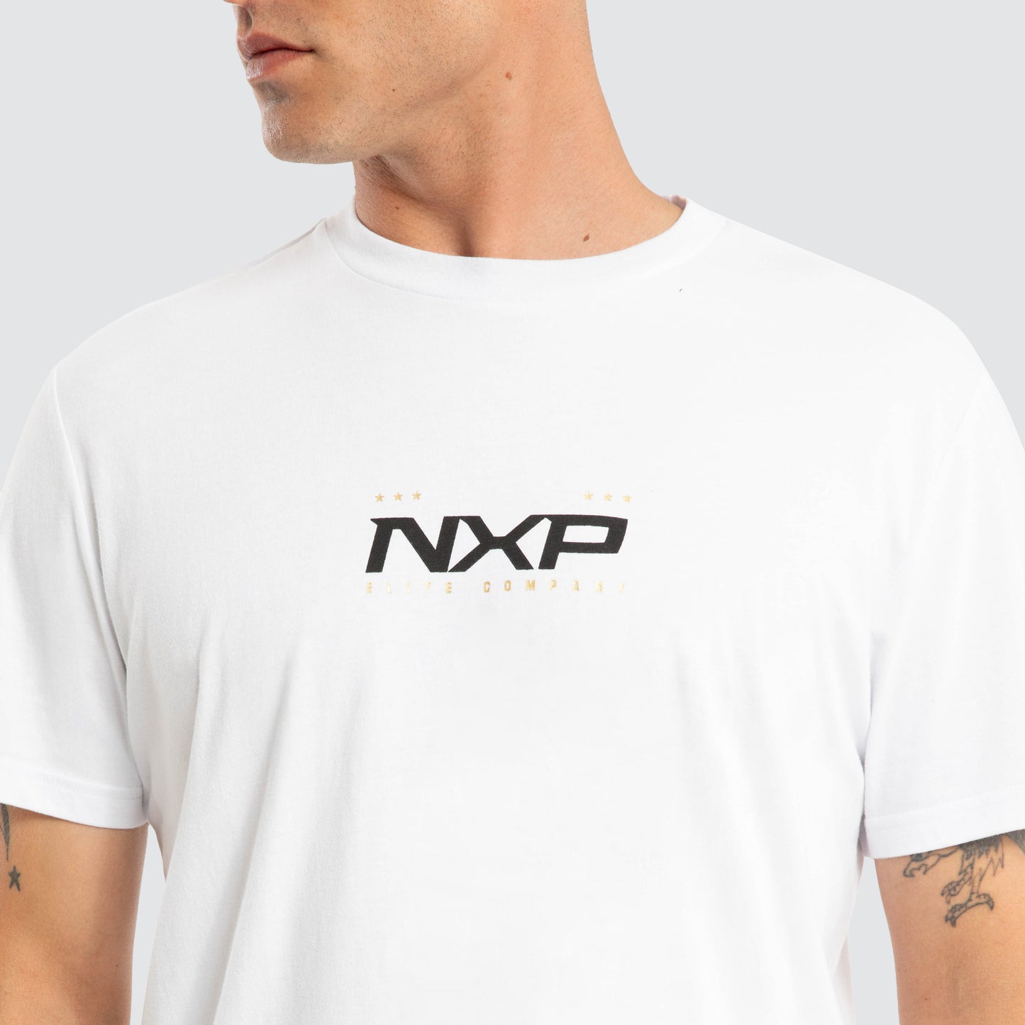 Nena And Pasadena Deliberate Dual Curved Tee - White