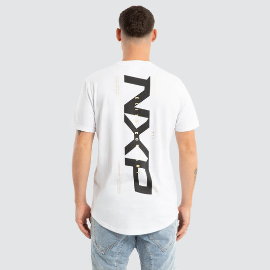 Nena And Pasadena Deliberate Dual Curved Tee - White