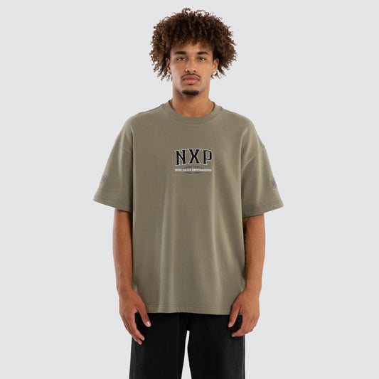 Nena And Pasadena Khaor Loopback Raptor Tee - Khaki