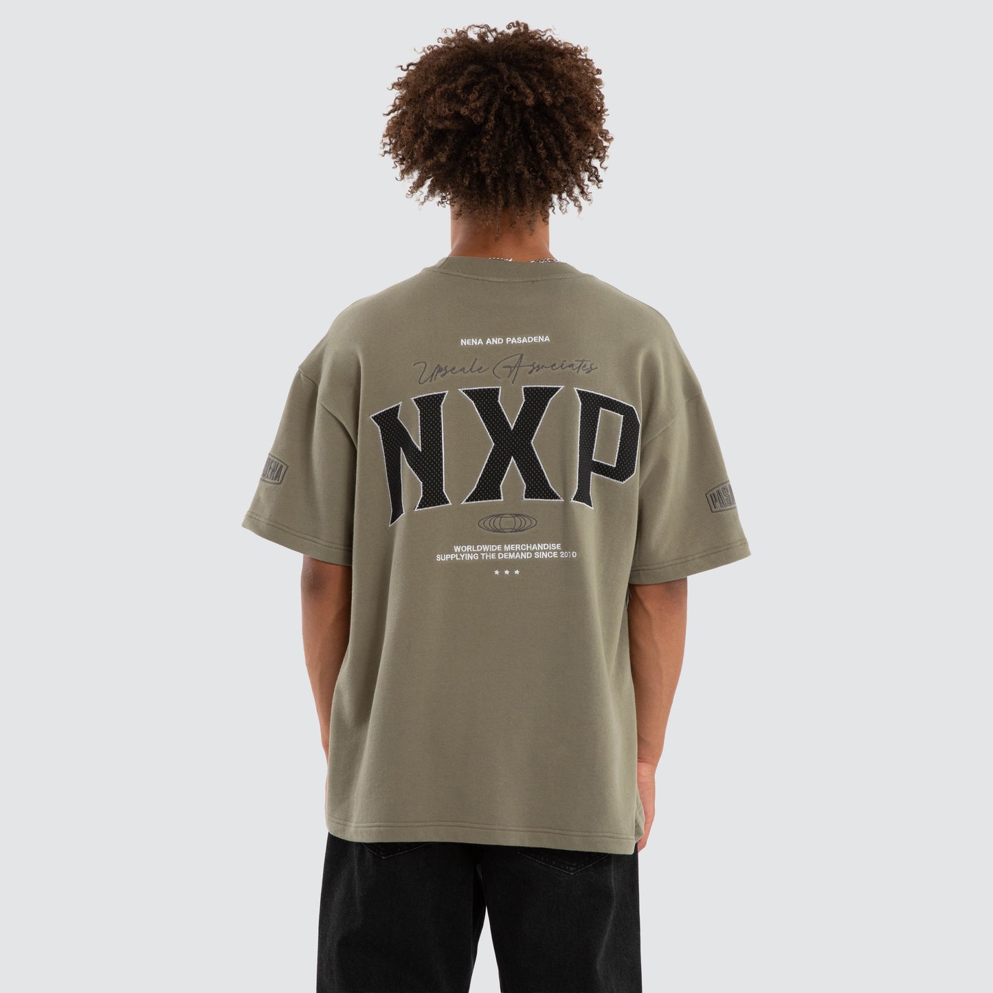 Nena And Pasadena Khaor Loopback Raptor Tee - Khaki
