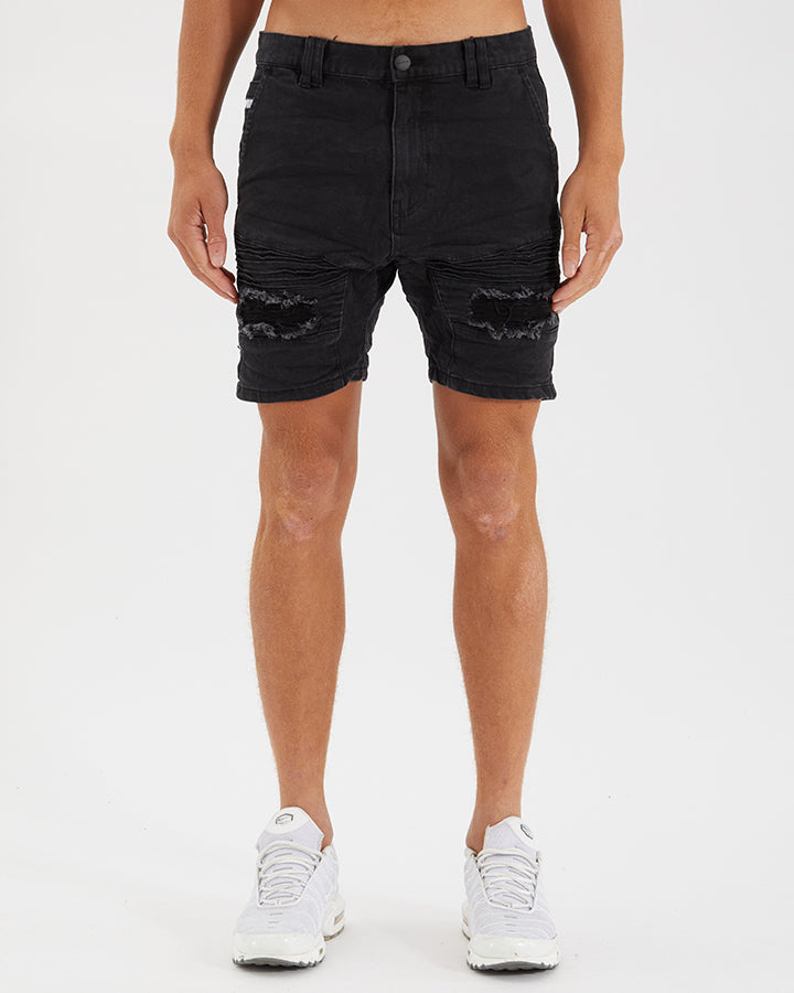 Nena And Pasadena Viper Denim Short - Black