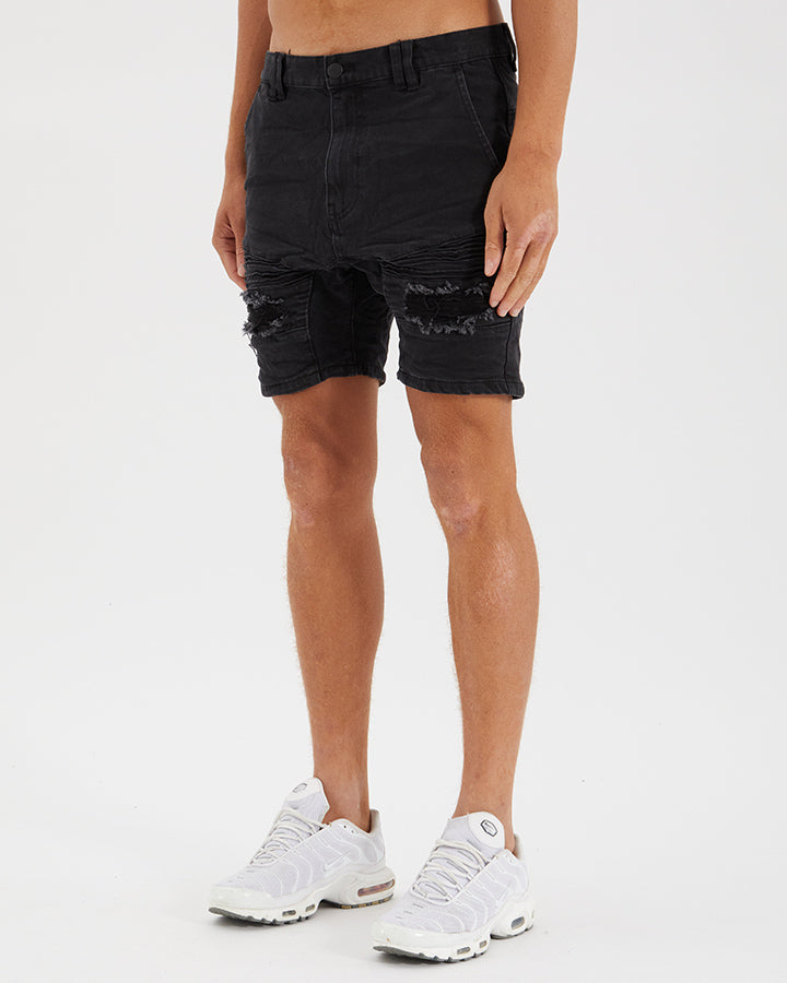 Nena And Pasadena Viper Denim Short - Black