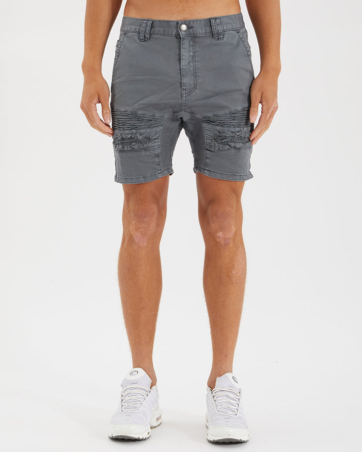 Nena And Pasadena Viper Denim Short - Iron Gate