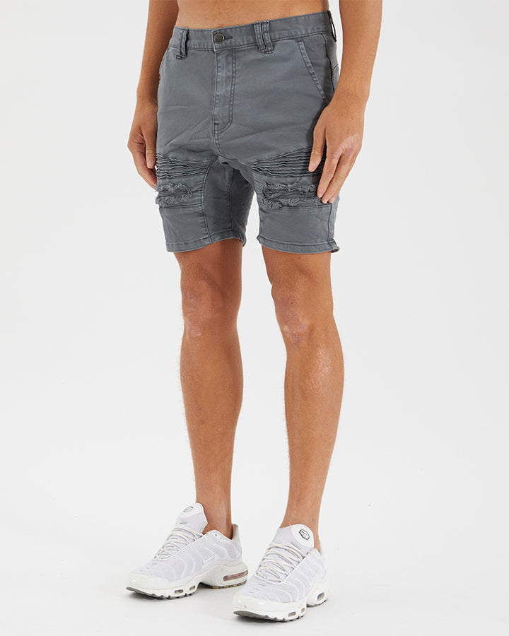 Nena And Pasadena Viper Denim Short - Iron Gate