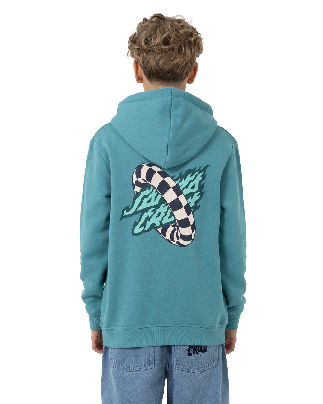 Santa Cruz Goal Flame Centre Hoodie - Ocean
