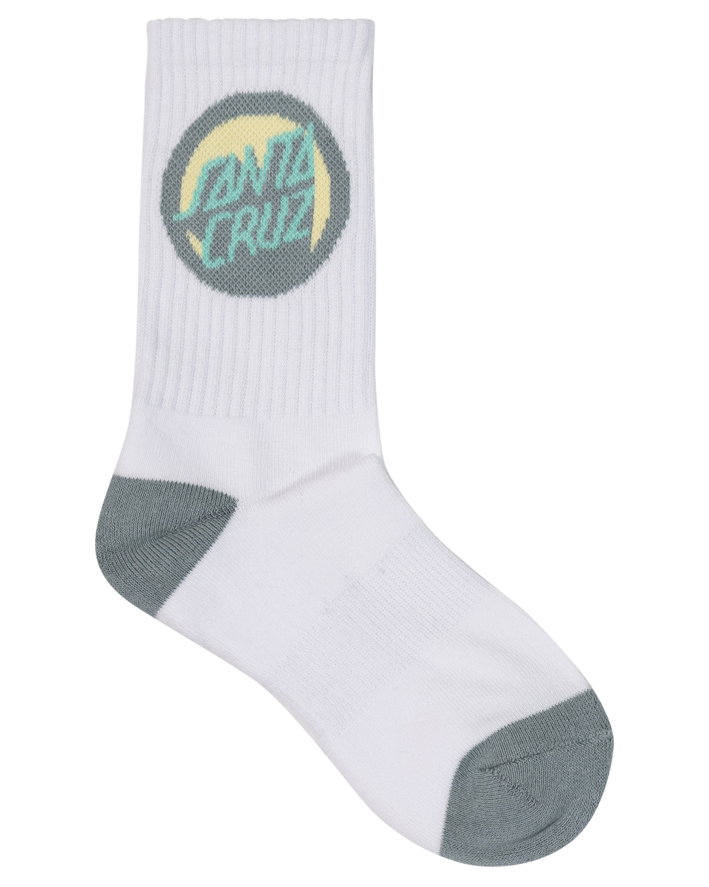 Santa Cruz Bold Shadow Dot Crew Sock 4 Pack - Black White- Grey Marle