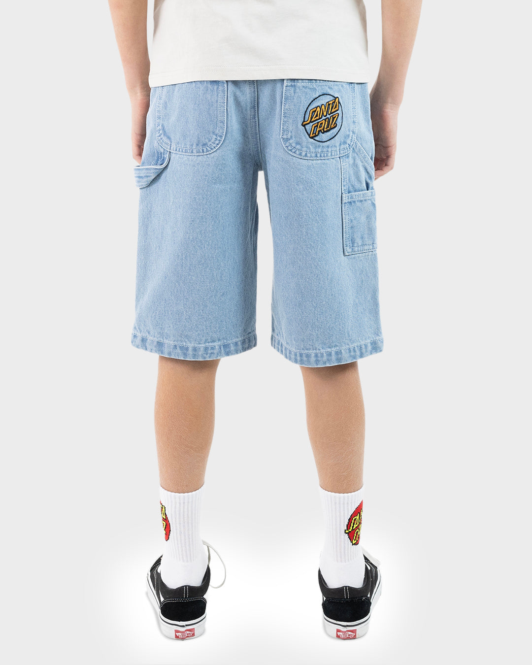 Santa Cruz Opus Grip Dot Carpenter Short - Bleached Denim