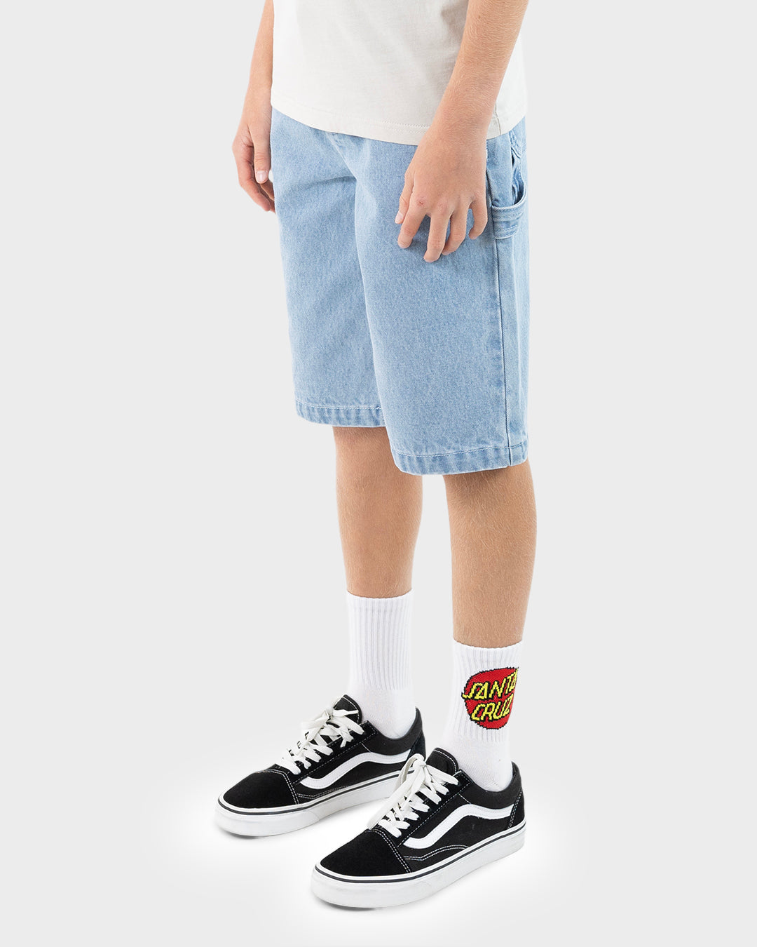 Santa Cruz Opus Grip Dot Carpenter Short - Bleached Denim