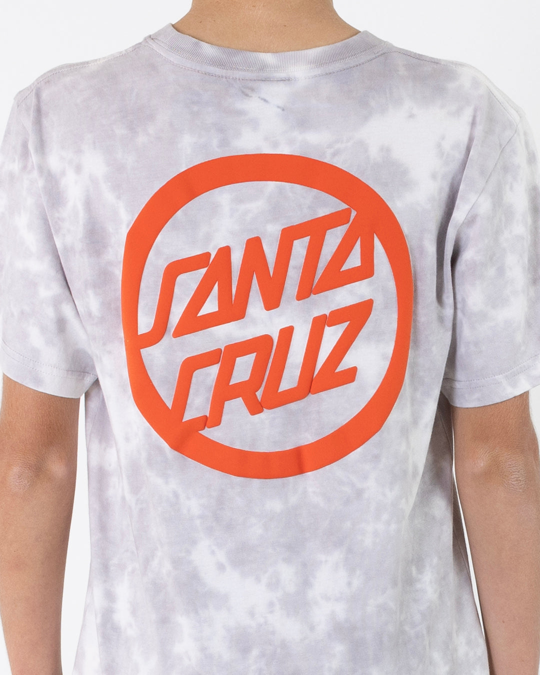 Santa Cruz Bold Ring Dot Tee - Concrete Tie Dye