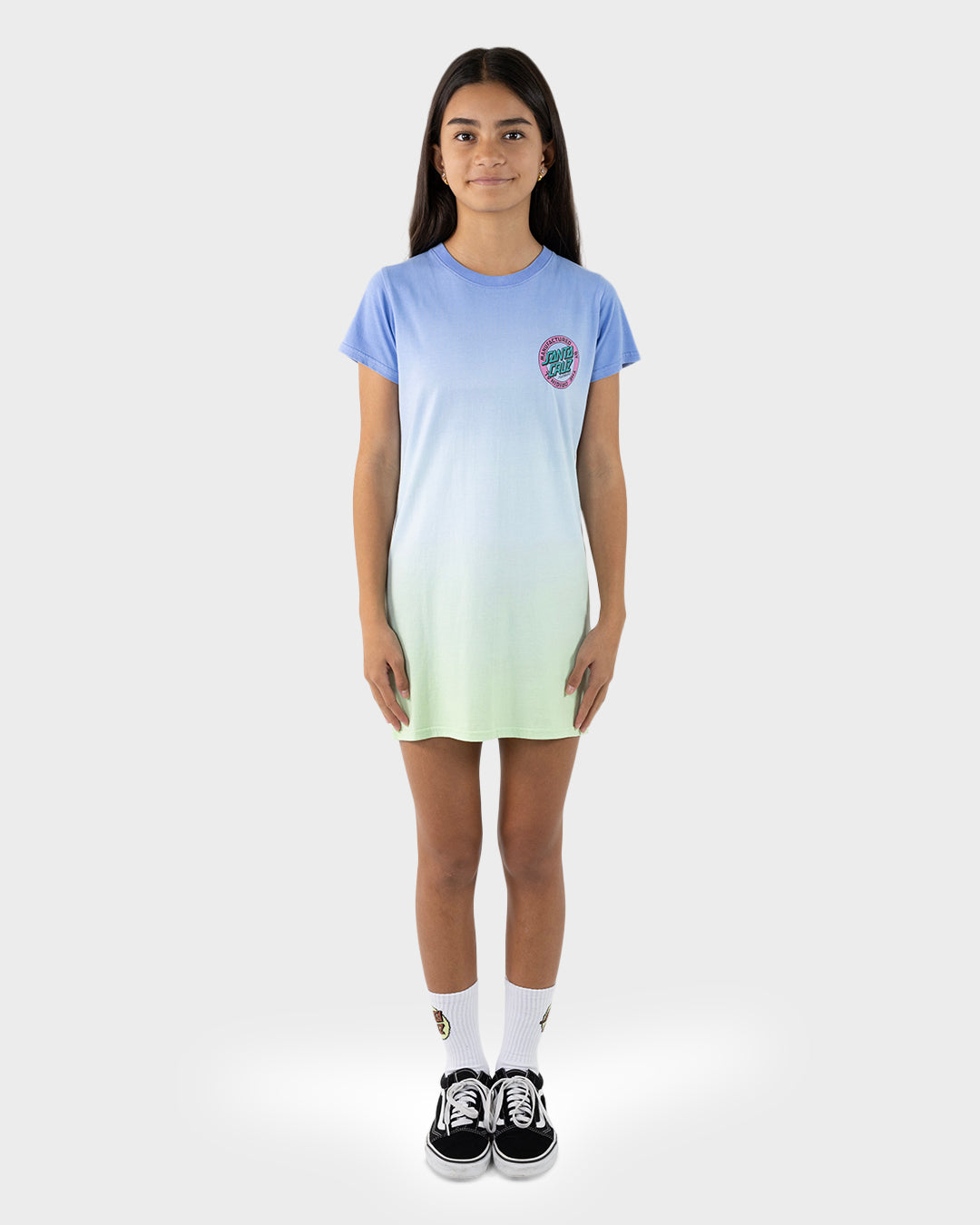 Santa Cruz MFG Dot Retro Dress - Blue Tie Dye