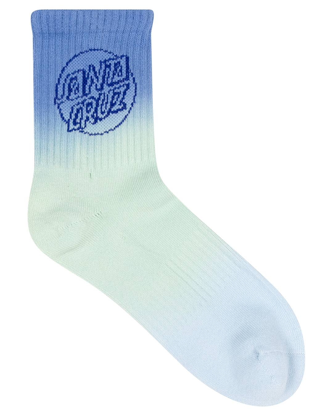 Santa Cruz Opus Dot Mid Sock - 2 PK Youth 2-8 - Blue Tie Dye/Pink Tie Dye