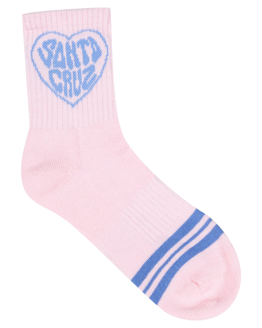 Santa Cruz Balloon Heart Mid Sock - 2 PK Youth 2-8 - Pink/Black
