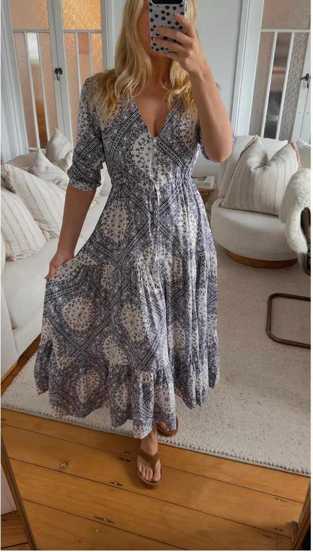 Jaase Tessa Maxi Dress - Lilac Lullaby Print