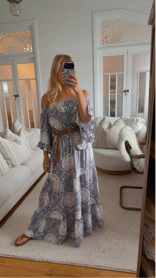 Jaase Teegan Maxi Dress - Lilac Lullaby Print