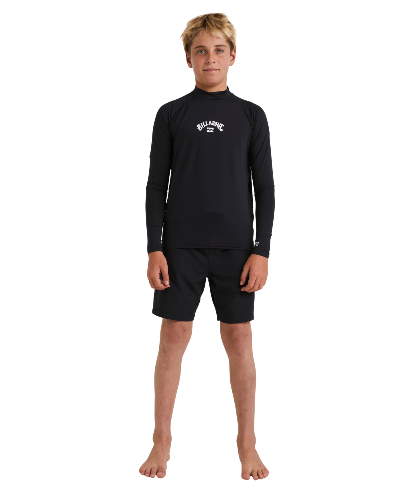 Billabong Boys All Day Arch RF LS Rash Guard - Black
