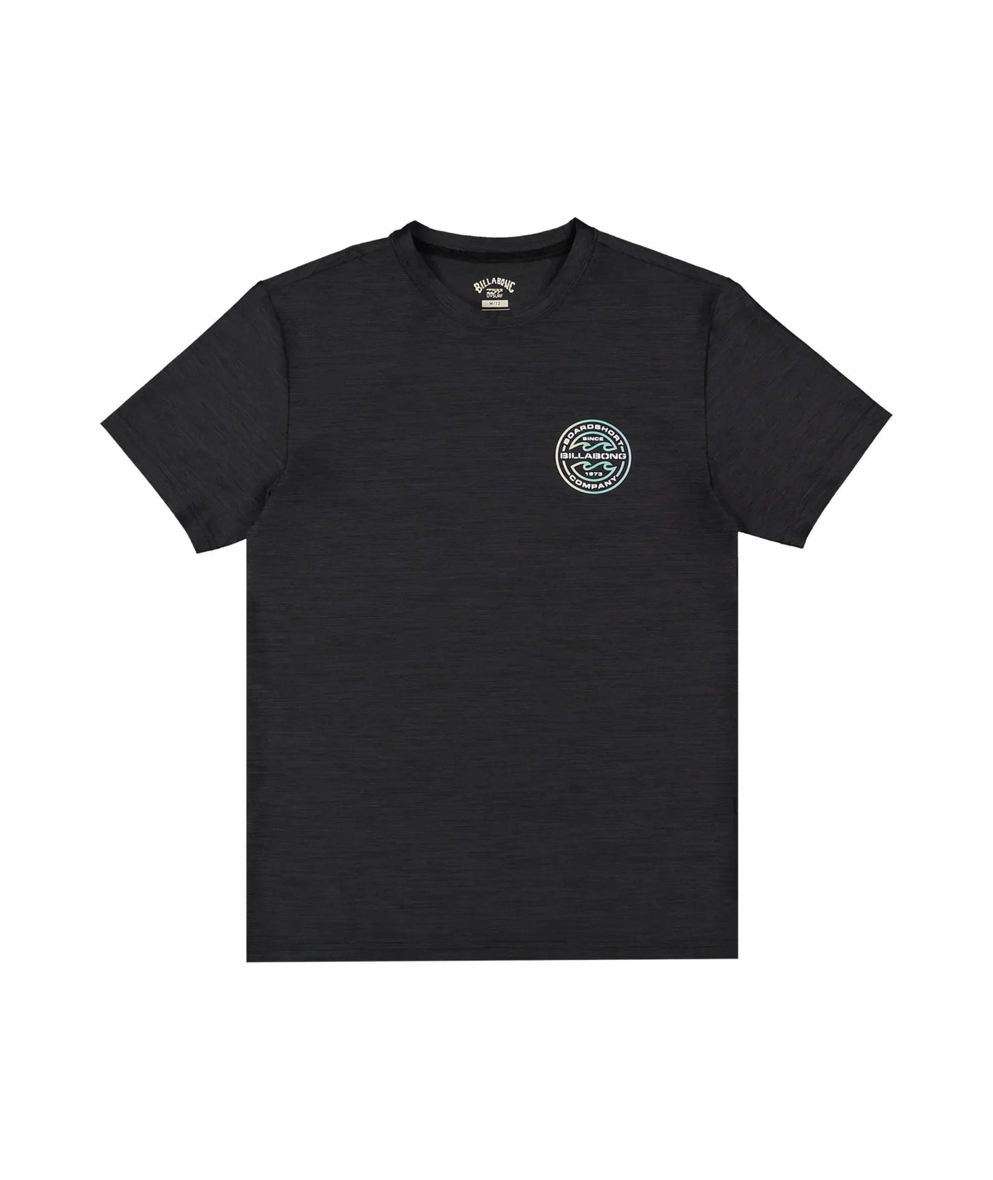 Billabong Groms Rotar Shoreline LF SS Rash Vest - Black Heather - Guys & Girls Surf n Street