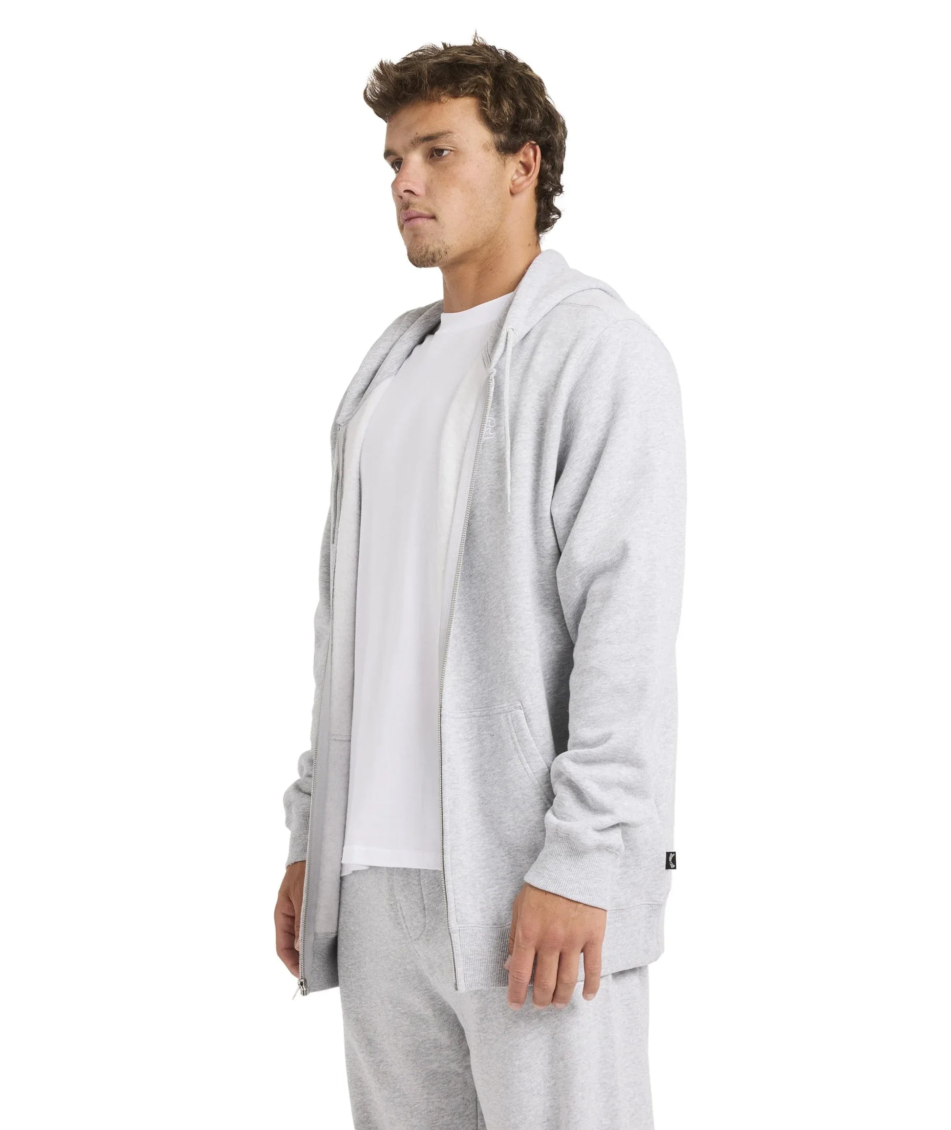 Billabong Premium Wave Wash Zip Up Hoodie - Light Grey Heather - Guys & Girls Surf n Street