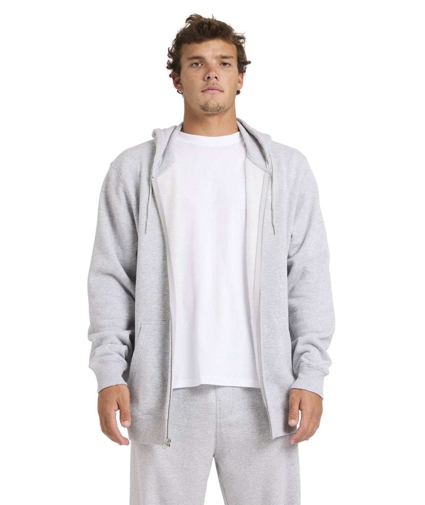Billabong Premium Wave Wash Zip Up Hoodie - Light Grey Heather - Guys & Girls Surf n Street