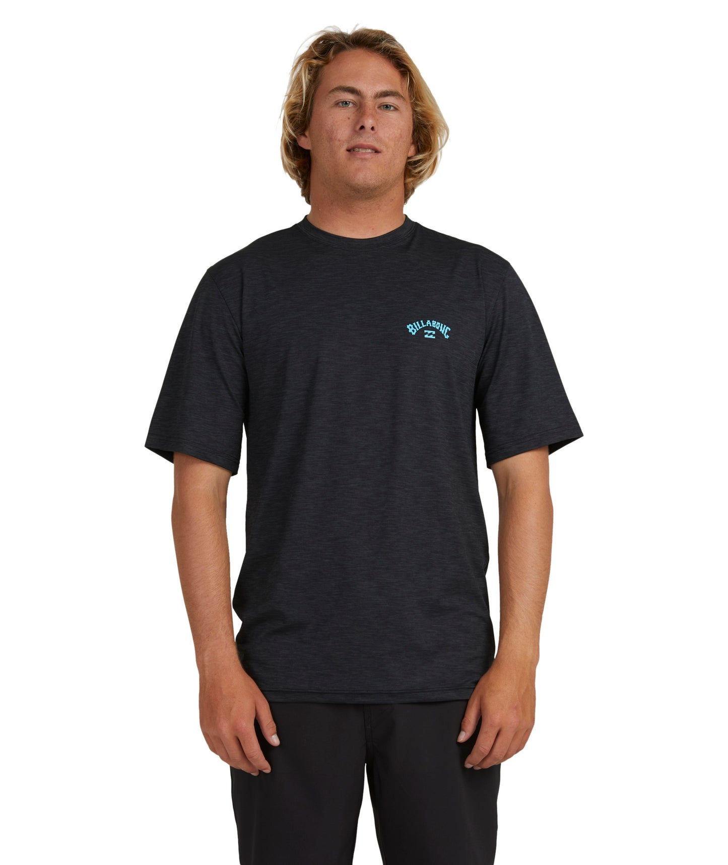 Billabong Shoreline LF SS Rash Vest - Black Heather