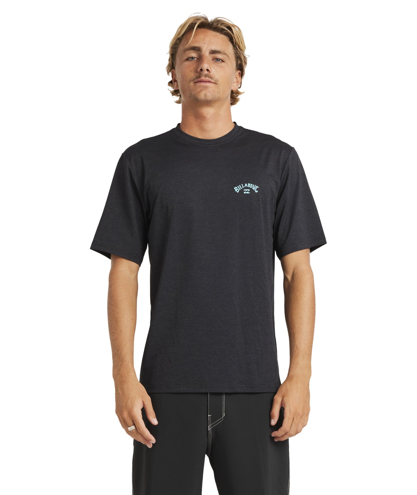 Billabong Shoreline LF SS Rash Vest - Black Heather