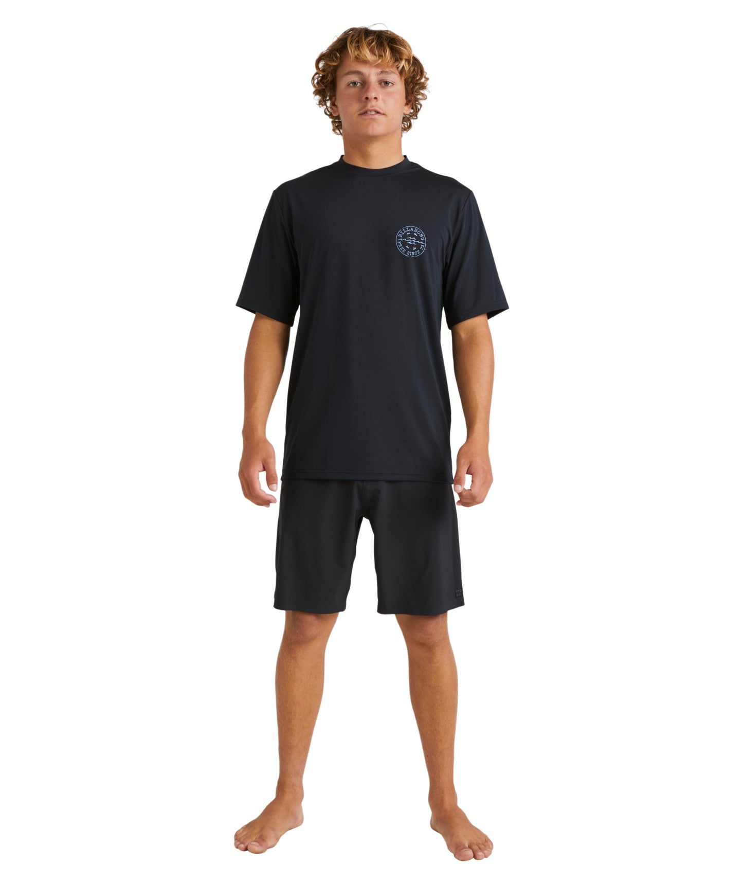 Billabong Big Wave Daz LF SS Rash Vest - Black