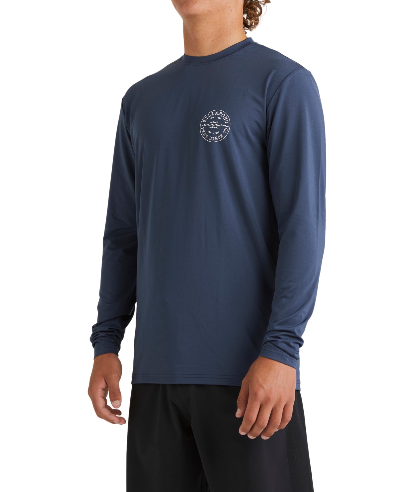 Billabong Big Wave Daz Lf Ls Rash Vest - Dusty Navy