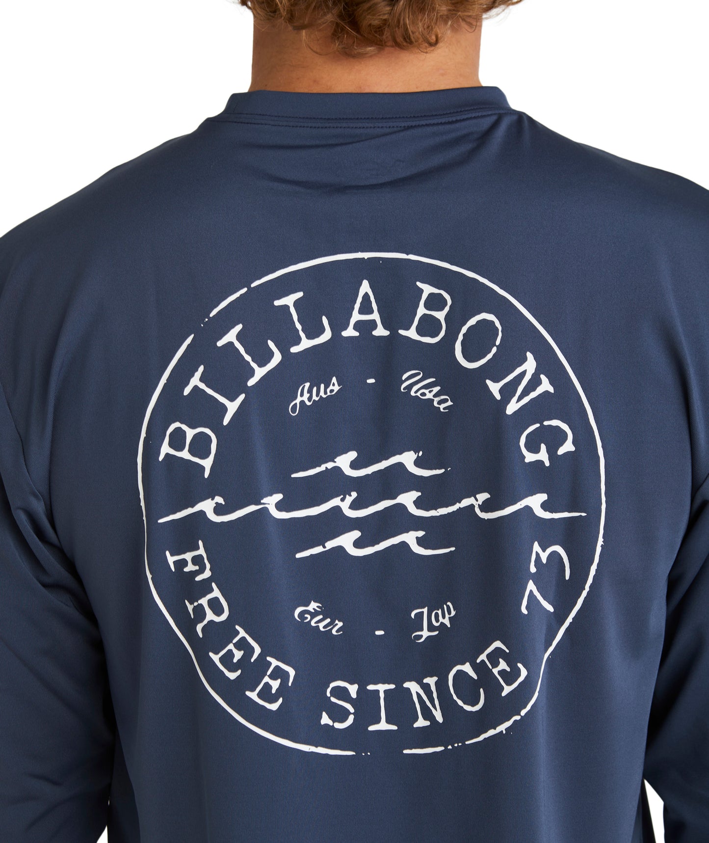 Billabong Big Wave Daz Lf Ls Rash Vest - Dusty Navy
