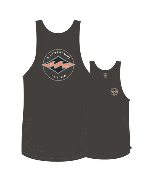 Billabong Rotar Diamond Tank - Washed Black