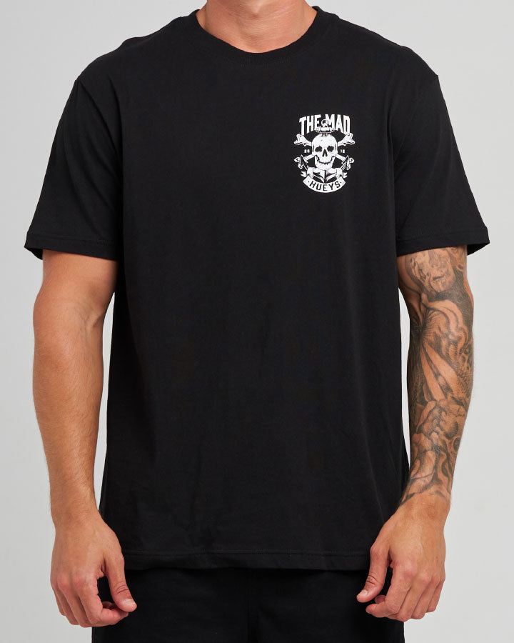 The Mad Hueys Anchor Skull SS Tee - Black