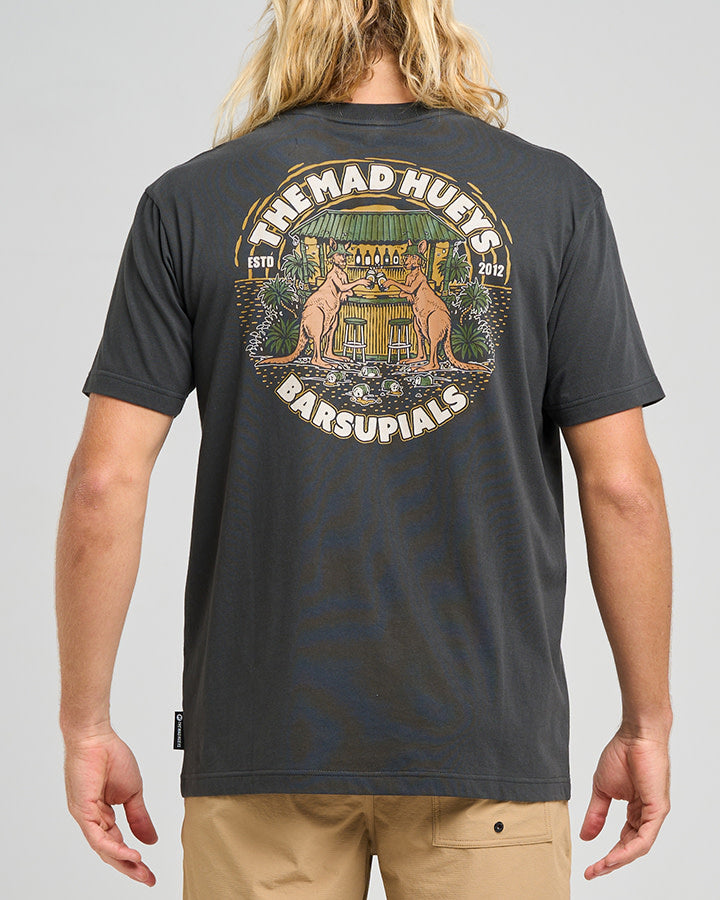 The Mad Hueys  Barsupials SS Tee Vintage - Vintage Black