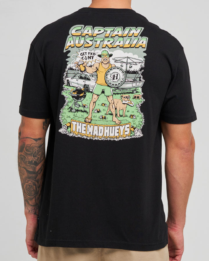 The Mad Hueys Captain Australia SS Tee - Black