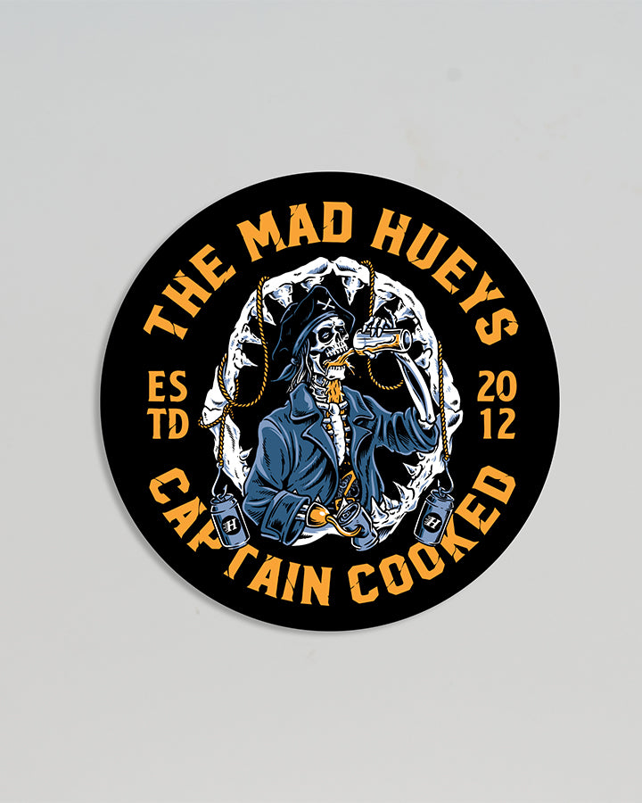 The Mad Hueys Captain Cooked Jaws Sticker