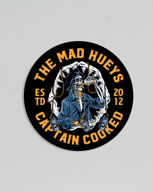The Mad Hueys Captain Cooked Jaws Sticker
