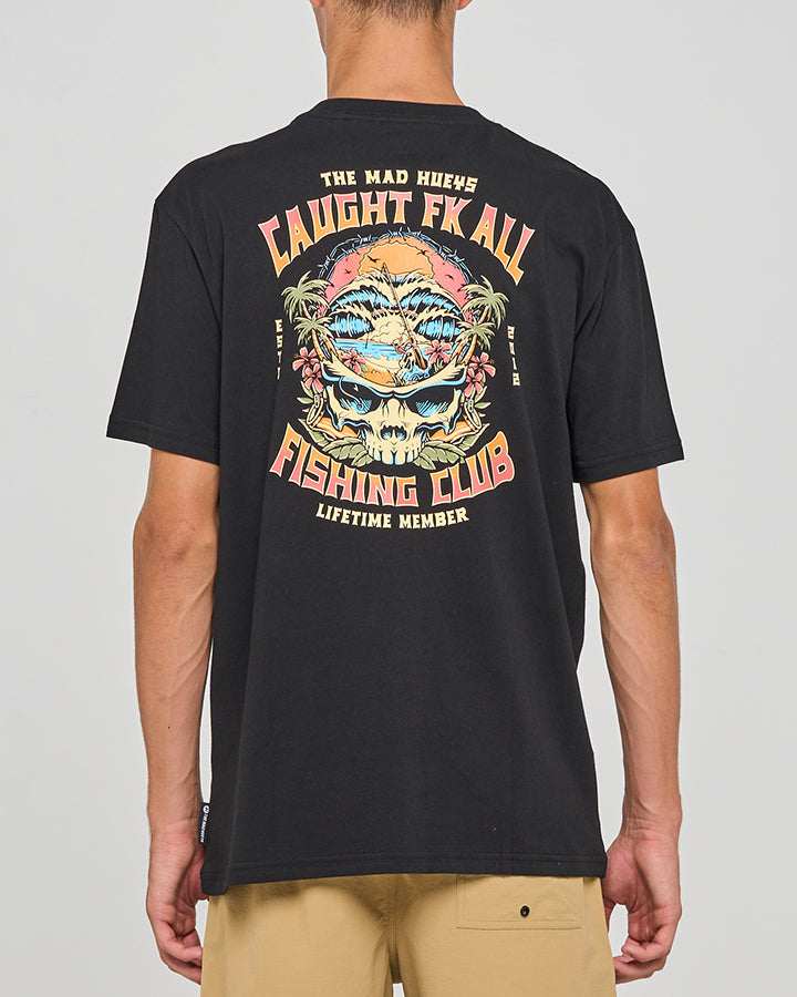 The Mad Hueys Caught Fk All Skull SS Tee - Black