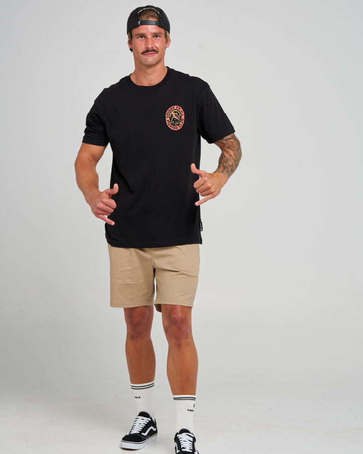 The Mad Hueys Caught FK Skull SS Tee - Black