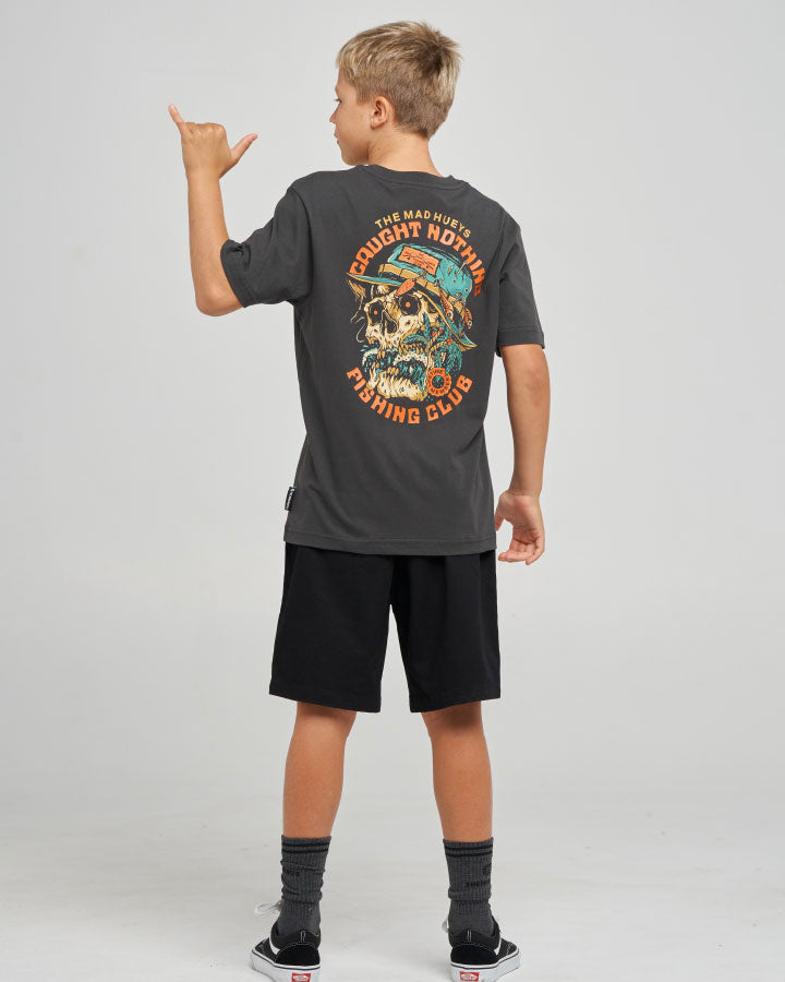 The Mad Hueys Caught Nothing Youth SS Tee - Vintage Black