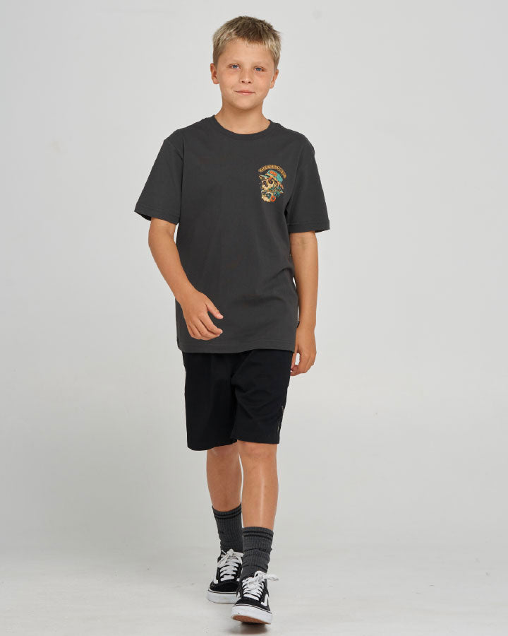 The Mad Hueys Caught Nothing Youth SS Tee - Vintage Black