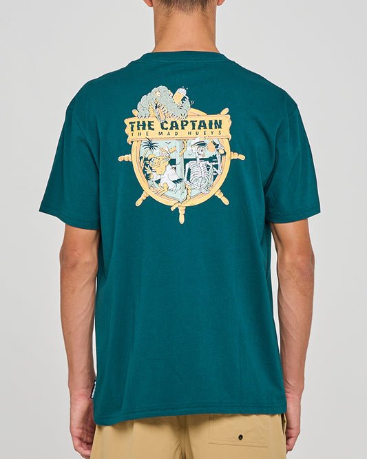The Mad Hueys Croc Captain SS Tee - Atlantic