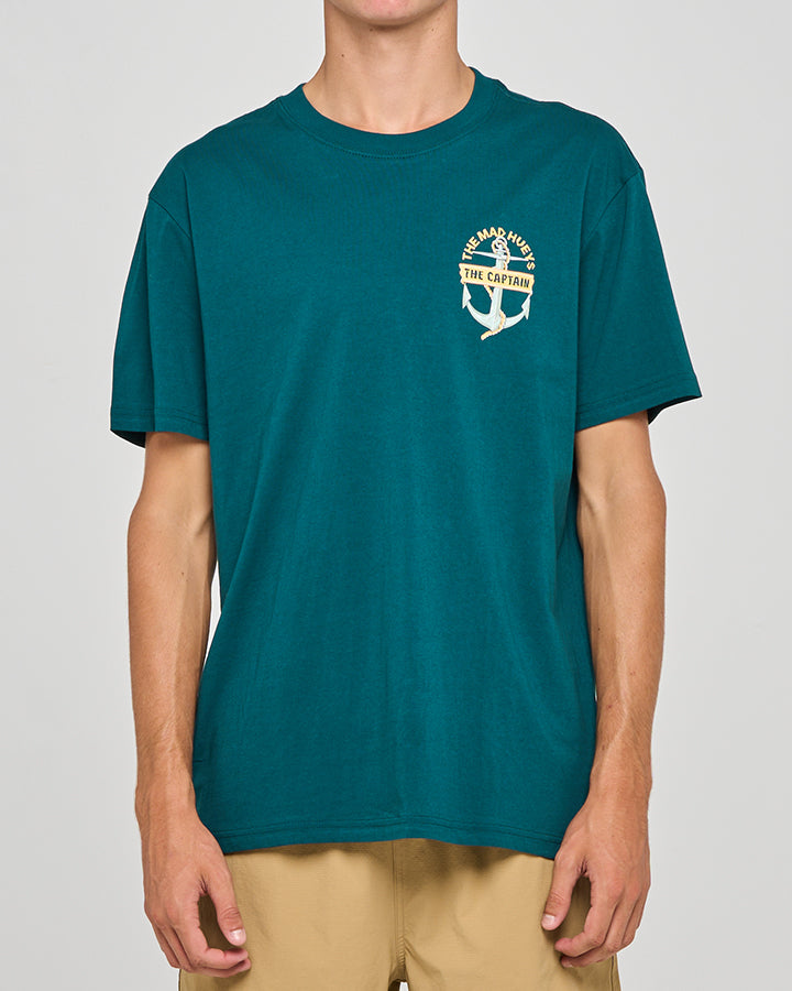 The Mad Hueys Croc Captain SS Tee - Atlantic