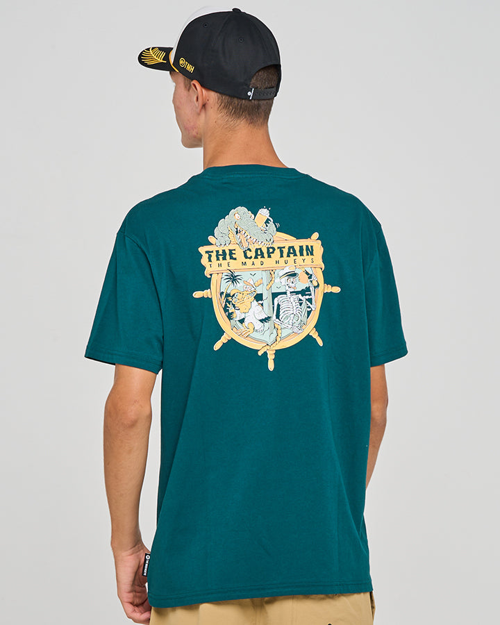 The Mad Hueys Croc Captain SS Tee - Atlantic