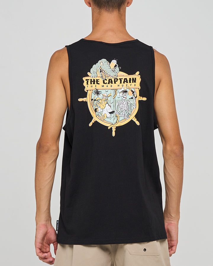 The Mad Hueys Croc Captain Tank - Black